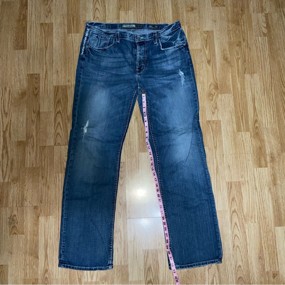 BKE Denim Tyler Straight 36 Long, Button fly - Picture 3 of 7